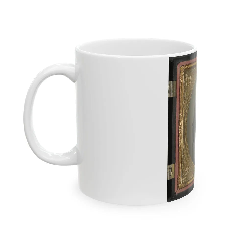 Captain Alexander Dixon Payne Of Co. H, 4th Virginia Cavalry Regiment, With Sword (U.S. Civil War) White Coffee Mug-Go Mug Yourself