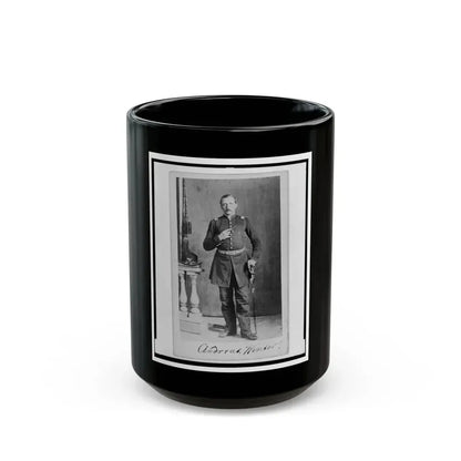 Captain Andreas Winter, Union Officer In The 32nd Indiana Regiment, Full-Length Portrait, Standing, Facing Front (U.S. Civil War) Black Coffee Mug 15oz - Go Mug Yourself