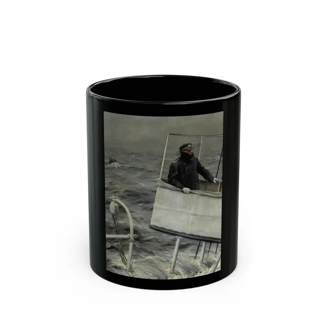 Captain at Sea - Black Coffee Mug 11oz - Go Mug Yourself