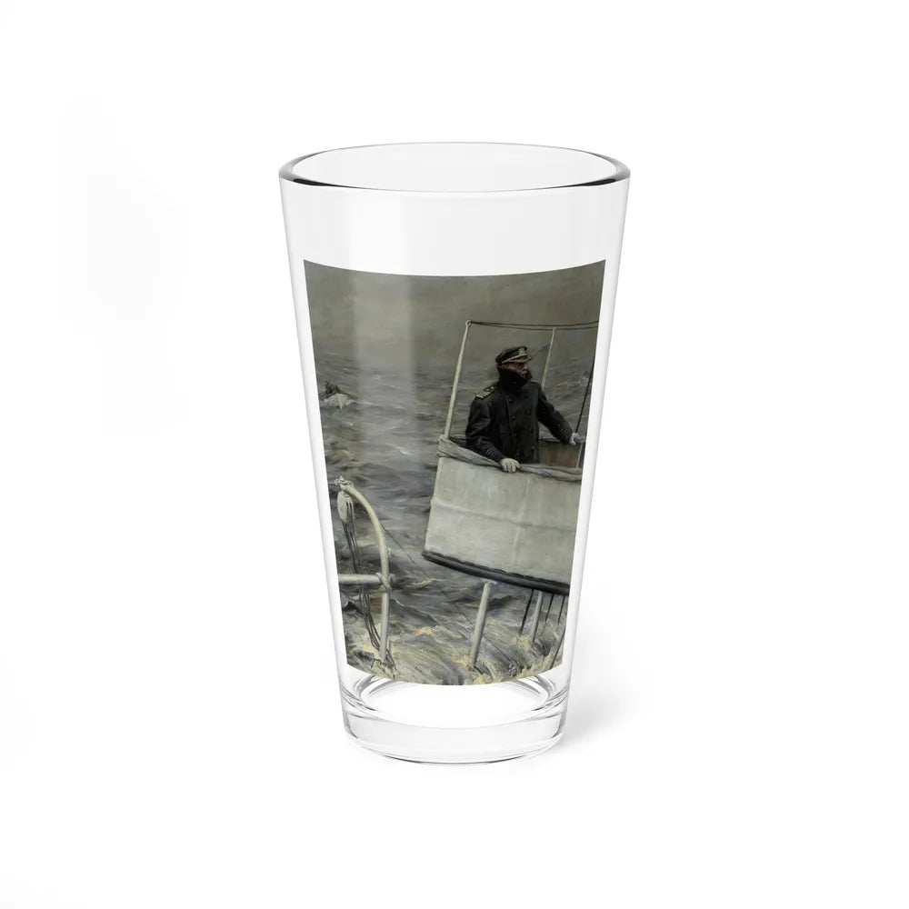 Captain at Sea (Magazine Illustration) Pint Glass 16oz-16oz-Go Mug Yourself