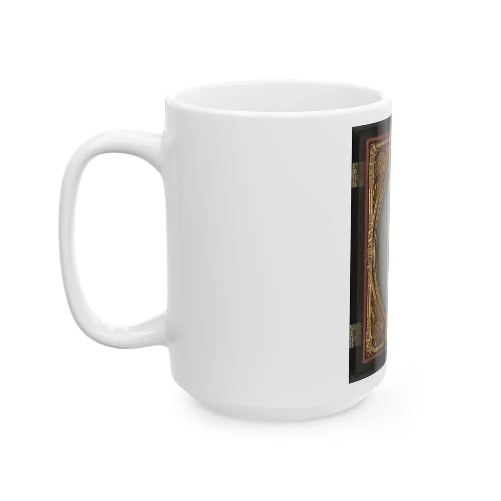Captain Augustus C. Thompson Of Co. G, 16th Georgia Infantry Regiment With Sword (U.S. Civil War) White Coffee Mug - Go Mug Yourself