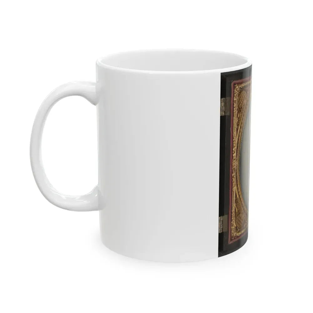 Captain Augustus C. Thompson Of Co. G, 16th Georgia Infantry Regiment With Sword (U.S. Civil War) White Coffee Mug - Go Mug Yourself
