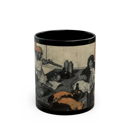 Captain Blood, American Magazine interior illustration - Black Coffee Mug 11oz - Go Mug Yourself