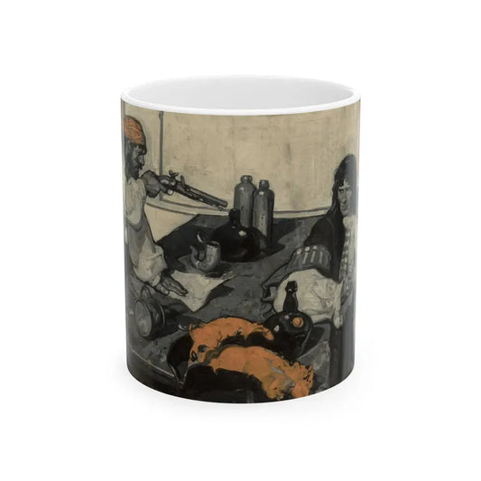 Captain Blood, American Magazine interior illustration - White Coffee Mug 11oz - Go Mug Yourself