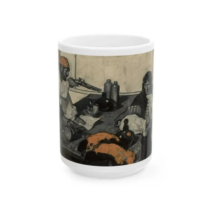 Captain Blood, American Magazine interior illustration - White Coffee Mug 15oz - Go Mug Yourself