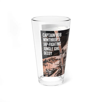 Captain Bob Winthrop's Jap-Fighting Jungle Girl Decoy, Escape To Adventure, September 1964 (Magazine Illustration) Pint Glass 16oz-Go Mug Yourself