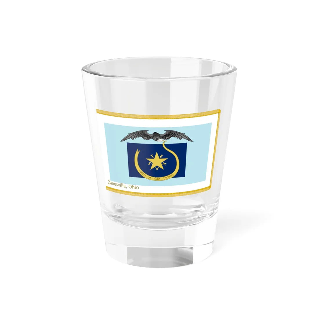 Captain Burroughs Flag From Ohio (United States) Shot Glass 1.5oz 1.5oz - Go Mug Yourself