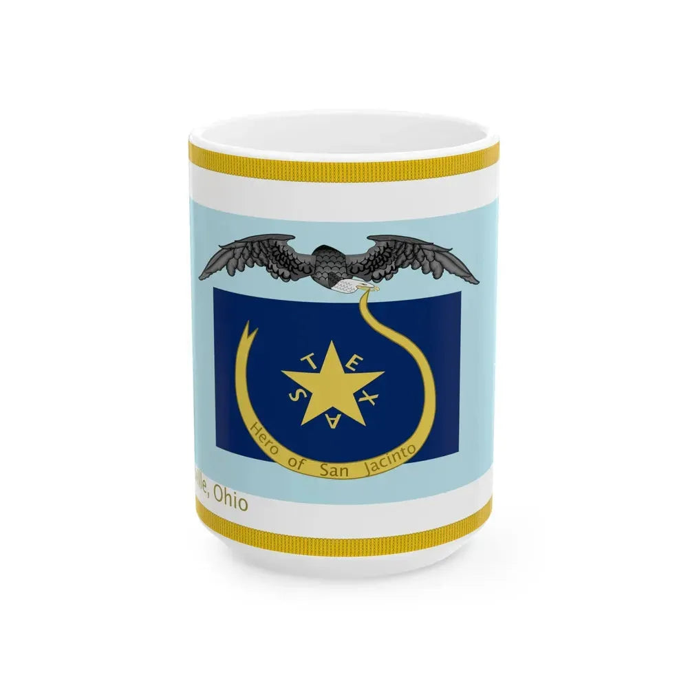 Captain Burroughs Flag From Ohio (United States) White Coffee Mug 15oz - Go Mug Yourself