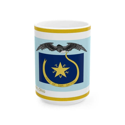 Captain Burroughs Flag From Ohio (United States) White Coffee Mug 15oz - Go Mug Yourself