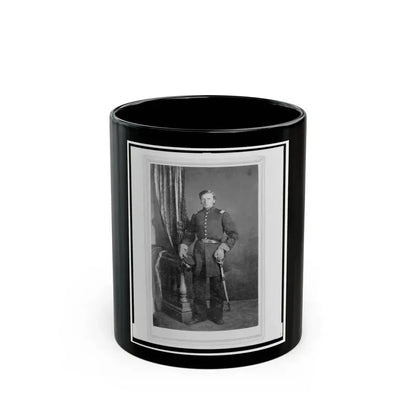Captain Charles Nagel, Union Officer In The 32nd Indiana Regiment, Full-Length Portrait, Standing, Facing Front (U.S. Civil War) Black Coffee Mug 11oz - Go Mug Yourself
