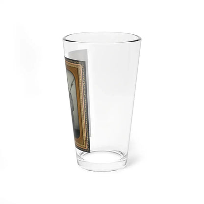 Captain Daniel Turrentine Of Company G, 12th Arkansas Infantry Regiment, In Full Officers' Uniform With Musket (U.S. Civil War) Pint Glass 16oz - Go Mug Yourself