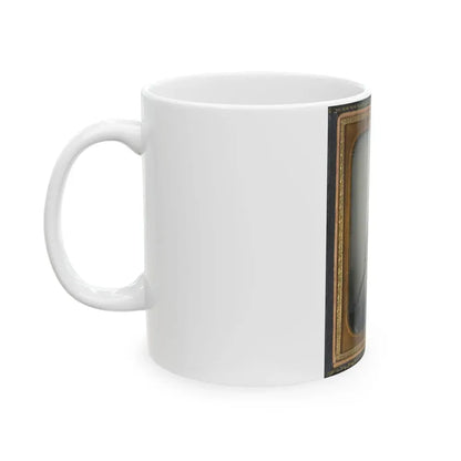 Captain Daniel Turrentine Of Company G, 12th Arkansas Infantry Regiment, In Full Officers' Uniform With Musket (U.S. Civil War) White Coffee Mug - Go Mug Yourself