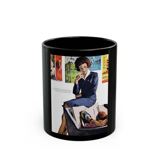 Captain, Dear, Chatelaine, January 1961 - Black Coffee Mug 11oz - Go Mug Yourself