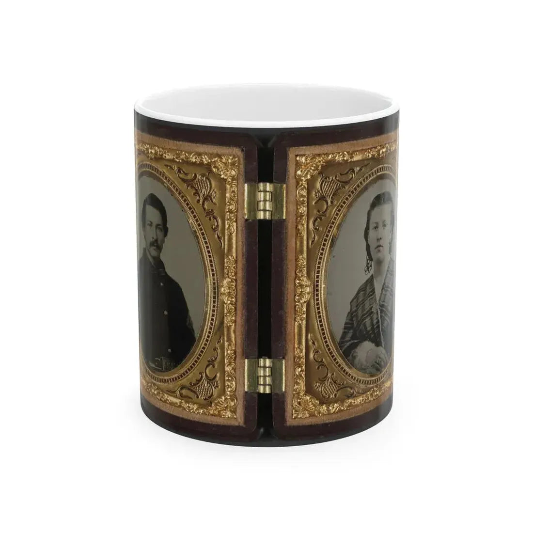 Captain Ferdinand F. Boltz Of Co. S, 12th Indiana Infantry Regiment, And Co. F, 88th Indiana Infantry Regiment And Siddie Boltz (U.S. Civil War) White Coffee Mug 11oz - Go Mug Yourself