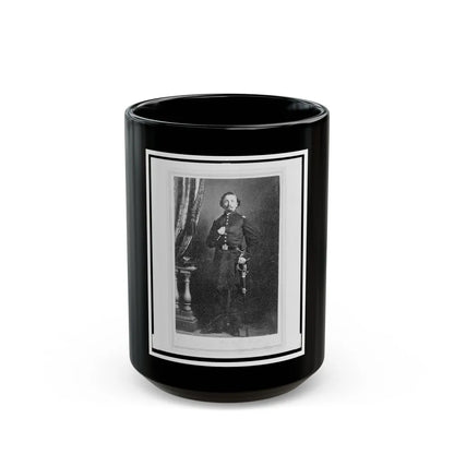 Captain Frederick Ludwig (Lodewig), Union Officer In The 32nd Indiana Regiment, Full-Length Portrait, Facing Front (U.S. Civil War) Black Coffee Mug-15oz-Go Mug Yourself