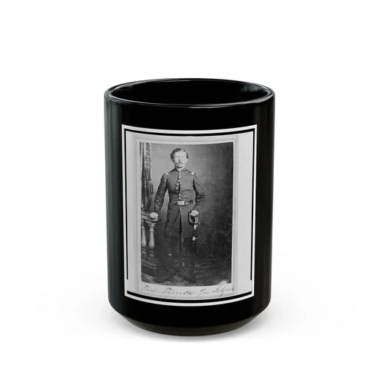 Captain Frederick  Ned  Trenk (Trenck), Union Officer In The 32nd Indiana Regiment, Full-Length Portrait, Standing, Facing Front (U.S. Civil War) Black Coffee Mug 15oz - Go Mug Yourself