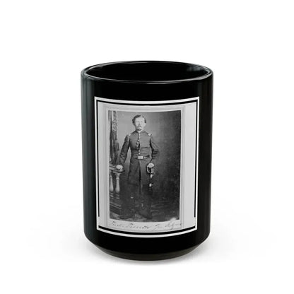 Captain Frederick  Ned  Trenk (Trenck), Union Officer In The 32nd Indiana Regiment, Full-Length Portrait, Standing, Facing Front (U.S. Civil War) Black Coffee Mug 15oz - Go Mug Yourself