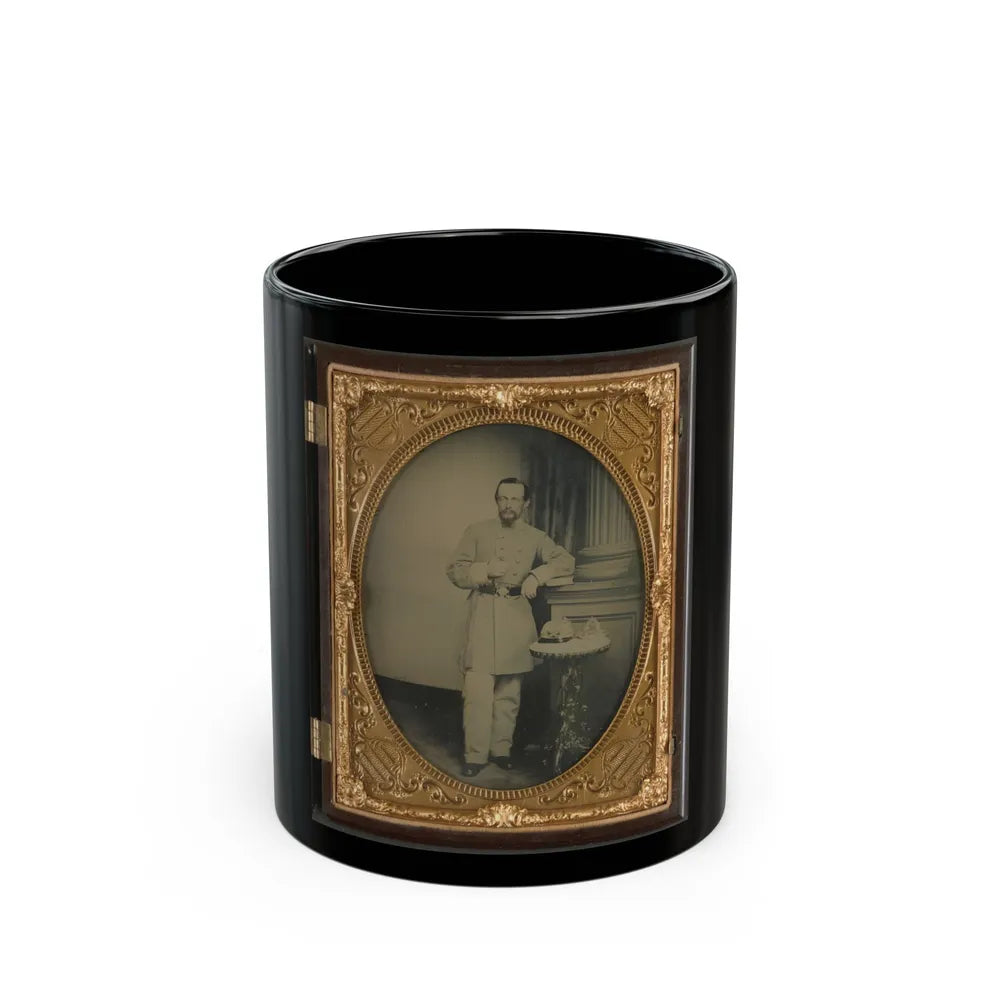 Captain George Riggs Gaither Of K Company, 1st Virginia Cavalry (U.S. Civil War) Black Coffee Mug-11oz-Go Mug Yourself