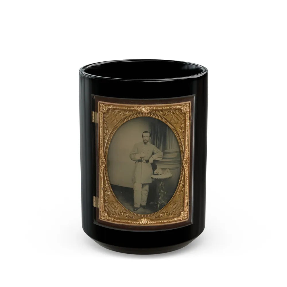 Captain George Riggs Gaither Of K Company, 1st Virginia Cavalry (U.S. Civil War) Black Coffee Mug-15oz-Go Mug Yourself