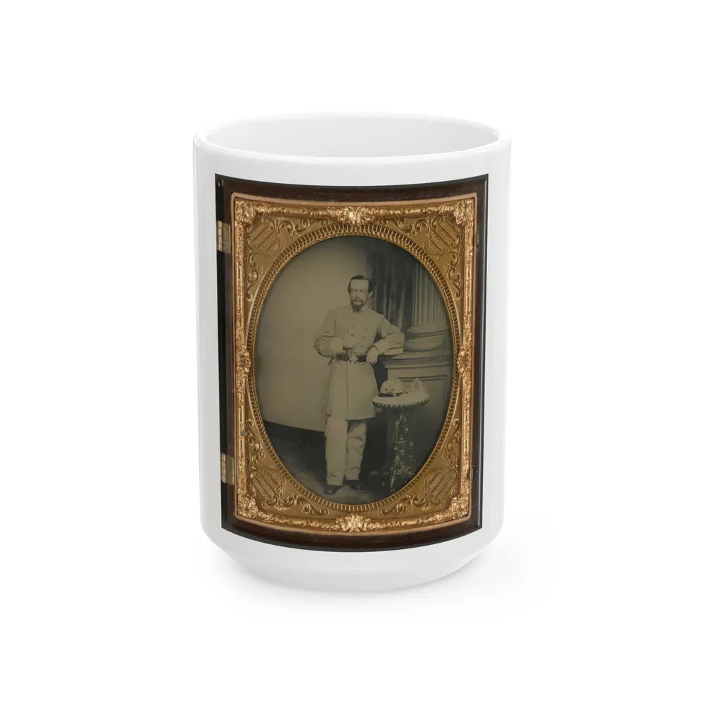 Captain George Riggs Gaither Of K Company, 1st Virginia Cavalry (U.S. Civil War) White Coffee Mug-15oz-Go Mug Yourself