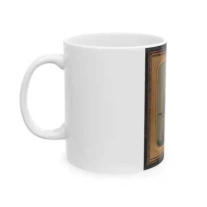 Captain George W. Hackworth Of Co. F, 1st Virginia Cavalry Regiment, In Uniform With Sword (U.S. Civil War) White Coffee Mug - Go Mug Yourself