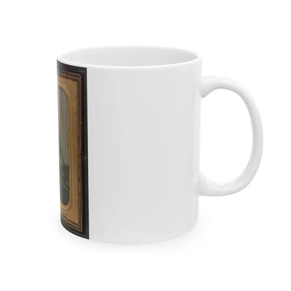 Captain George W. Hackworth Of Co. F, 1st Virginia Cavalry Regiment, In Uniform With Sword (U.S. Civil War) White Coffee Mug - Go Mug Yourself