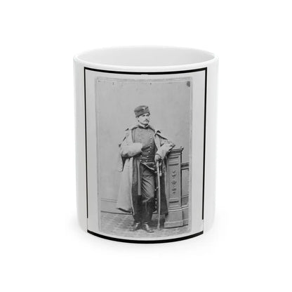 Captain Hubert Anton Casimir Dilger, Union Officer, Full-Length Portrait, Standing, Facing Front (U.S. Civil War) White Coffee Mug-11oz-Go Mug Yourself