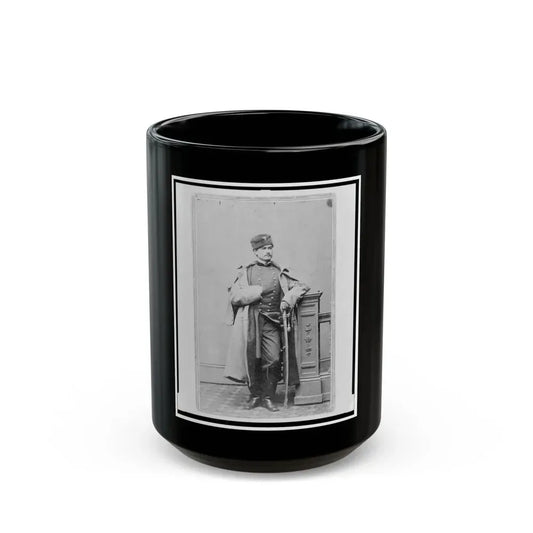 Captain Hubert Anton Casimir Dilger, Union Officer, Full-Length Portrait, Standing, Facing Front (U.S. Civil War) Black Coffee Mug 15oz - Go Mug Yourself