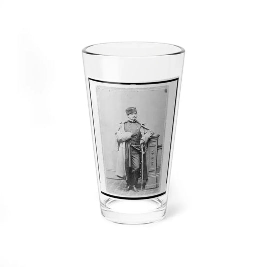 Captain Hubert Anton Casimir Dilger, Union Officer, Full-Length Portrait, Standing, Facing Front (U.S. Civil War) Pint Glass 16oz 16oz - Go Mug Yourself