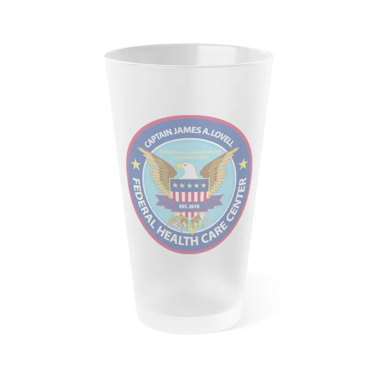 Captain James A Lovell Federal Health Care Center - Frosted Pint Glass 16oz-16oz-Frosted-Go Mug Yourself