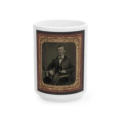 Captain James Dugan Gist Of General & Staff Confederate States Infantry Regiment In Uniform With South Carolina Volunteers Kepi (U.S. Civil War) White Coffee Mug 15oz - Go Mug Yourself