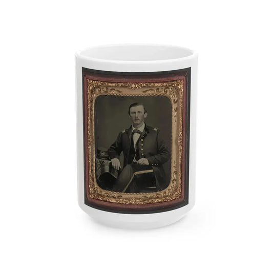 Captain James Dugan Gist Of General & Staff Confederate States Infantry Regiment In Uniform With South Carolina Volunteers Kepi (U.S. Civil War) White Coffee Mug 15oz - Go Mug Yourself