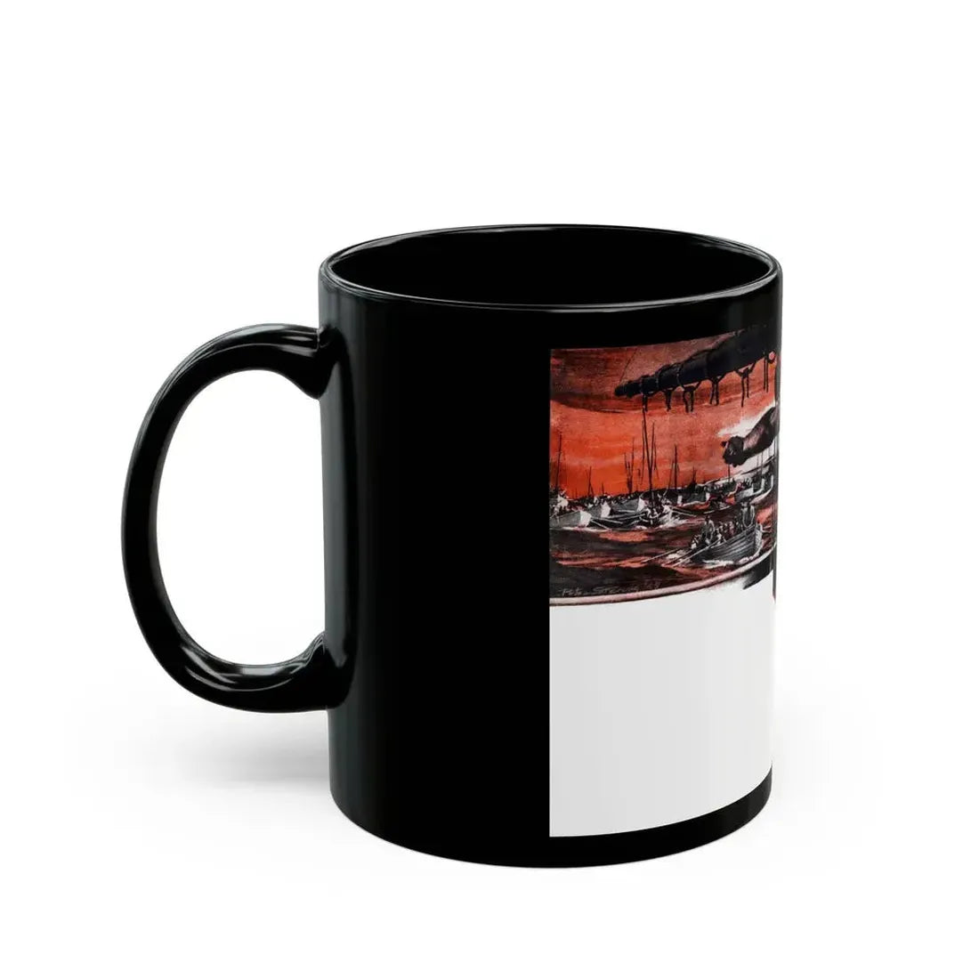 Captain Jeff's Secret Weapon, Argosy, May 1949 - Black Coffee Mug - Go Mug Yourself