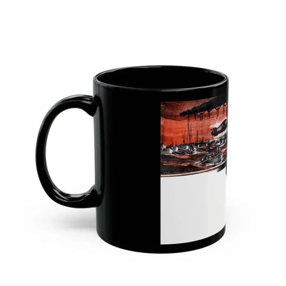 Captain Jeff's Secret Weapon, Argosy, May 1949 - Black Coffee Mug - Go Mug Yourself