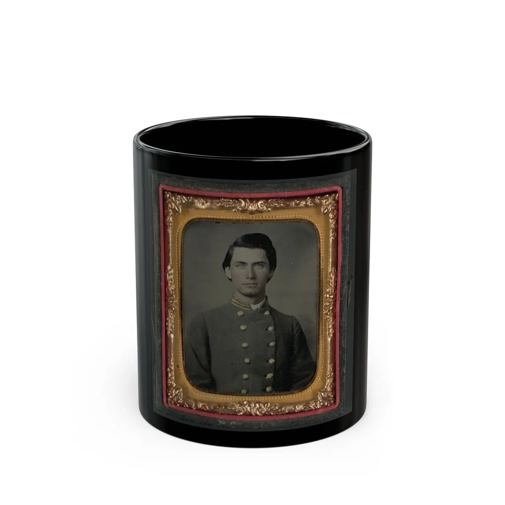 Captain Jesse Sharpe Barnes, F Company, 4th North Carolina Infantry In Frock Coat (U.S. Civil War) Black Coffee Mug-11oz-Go Mug Yourself