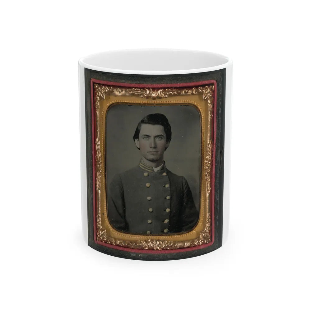 Captain Jesse Sharpe Barnes, F Company, 4th North Carolina Infantry In Frock Coat (U.S. Civil War) White Coffee Mug-11oz-Go Mug Yourself