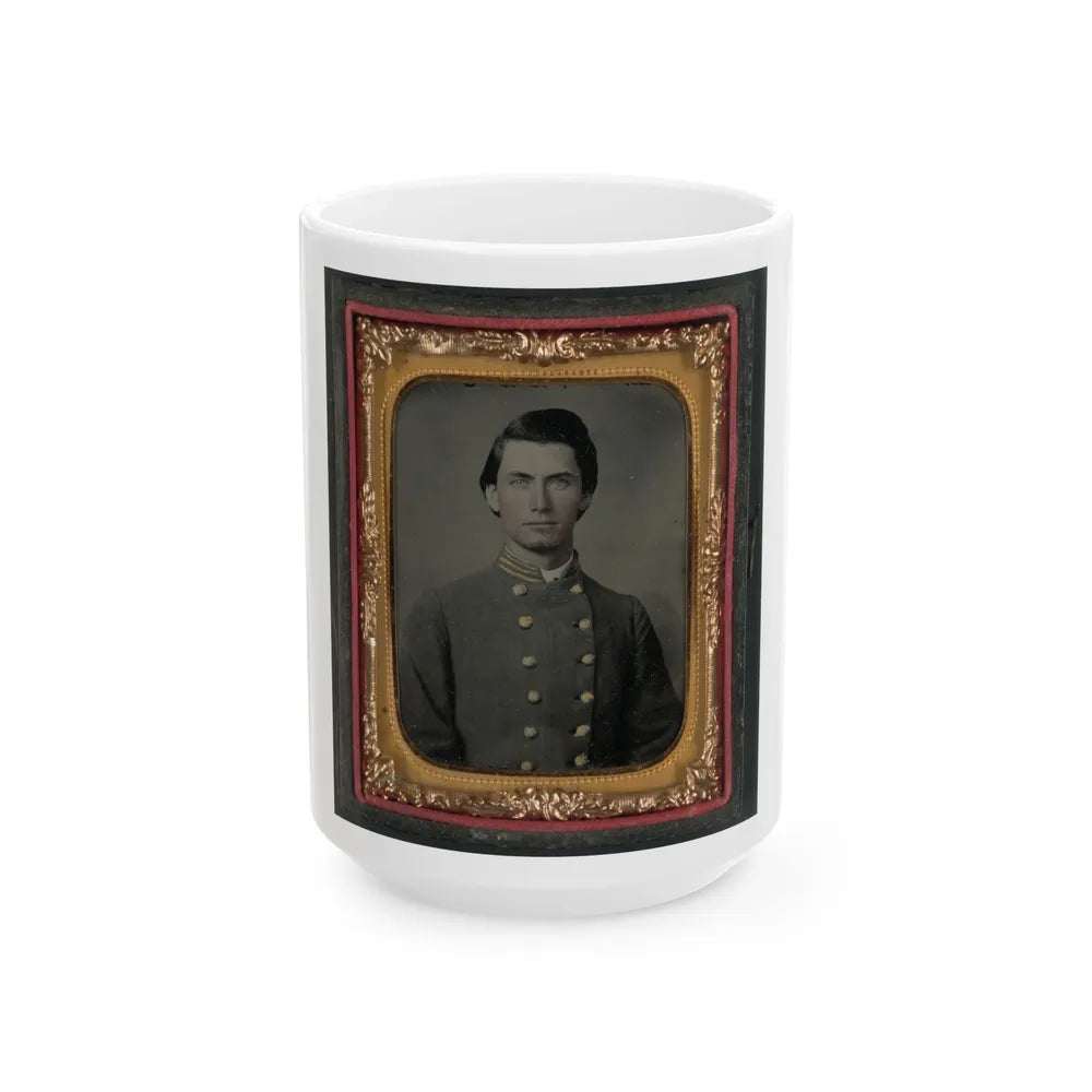 Captain Jesse Sharpe Barnes, F Company, 4th North Carolina Infantry In Frock Coat (U.S. Civil War) White Coffee Mug-15oz-Go Mug Yourself