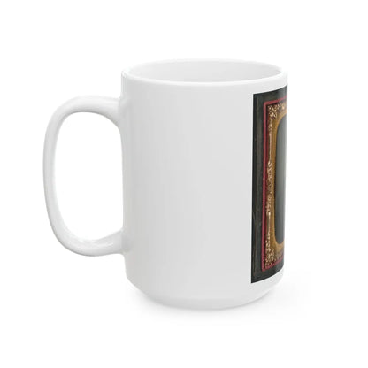 Captain Jesse Sharpe Barnes, F Company, 4th North Carolina Infantry In Frock Coat (U.S. Civil War) White Coffee Mug-Go Mug Yourself