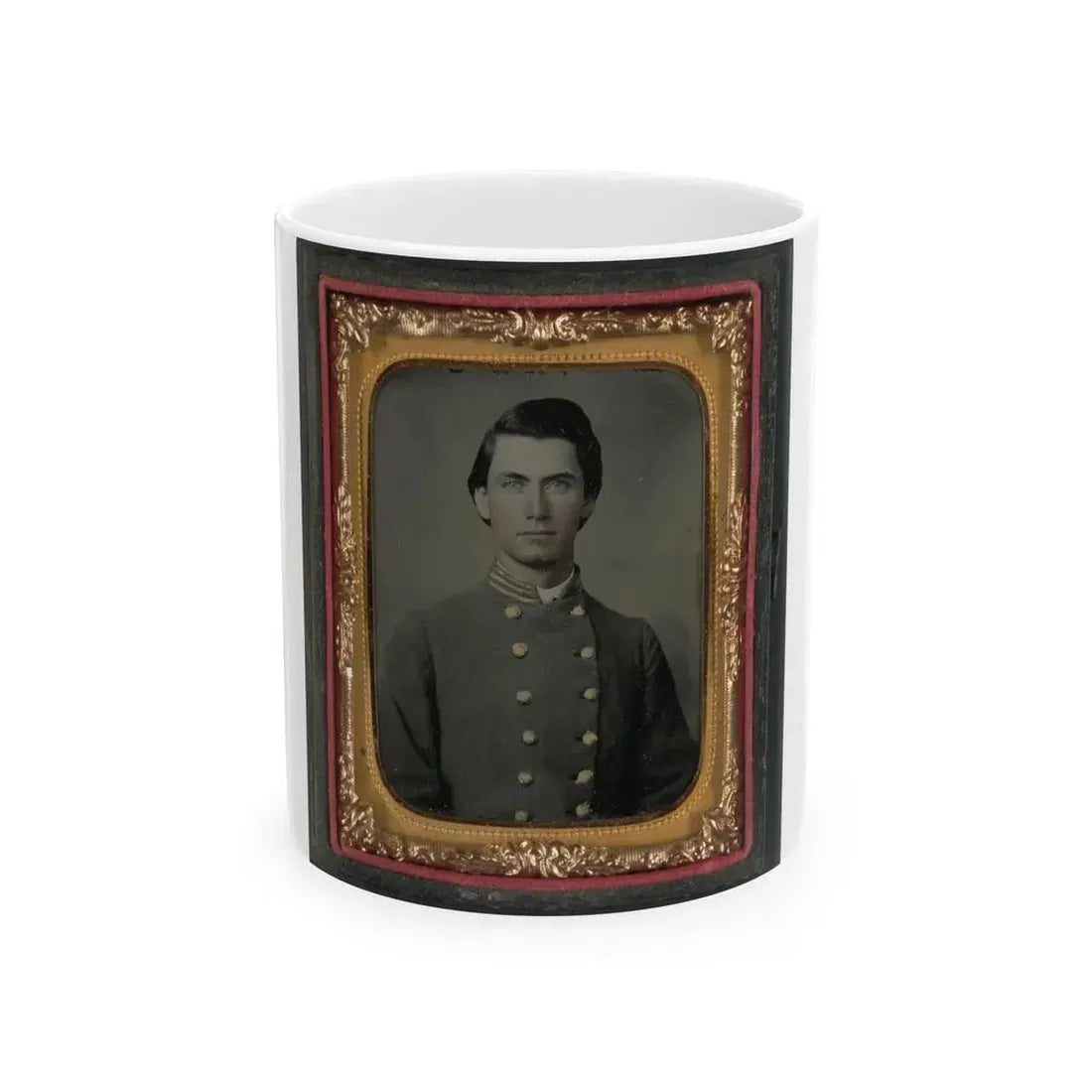 Captain Jesse Sharpe Barnes, F Company, 4th North Carolina Infantry In Frock Coat (U.S. Civil War) White Coffee Mug 11oz - Go Mug Yourself
