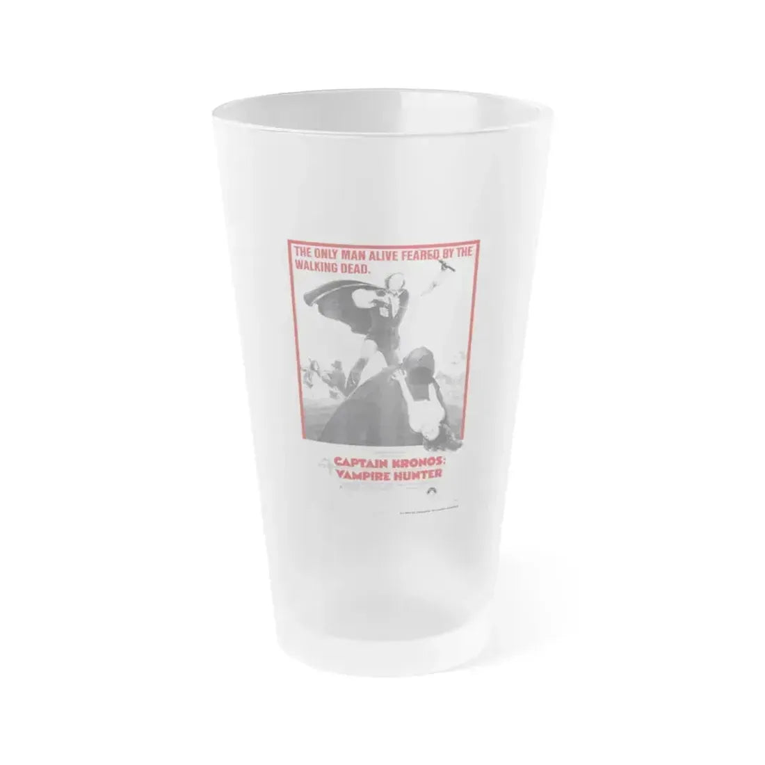 CAPTAIN KRONOS VAMPIRE HUNTER 1974 Movie Poster - Frosted Pint Glass 16oz 16oz Frosted - Go Mug Yourself