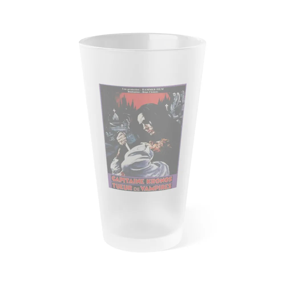 CAPTAIN KRONOS VAMPIRE HUNTER (FRENCH) 1974 Movie Poster - Frosted Pint Glass 16oz-16oz-Frosted-Go Mug Yourself