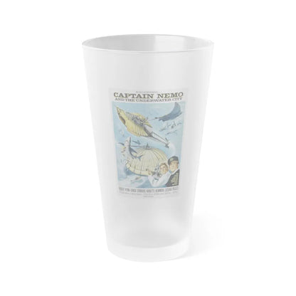 CAPTAIN NEMO AND THE UNDERWATER CITY 1969 Movie Poster - Frosted Pint Glass 16oz-16oz-Frosted-Go Mug Yourself