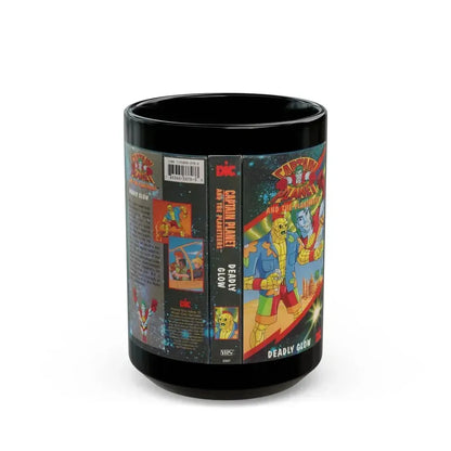 CAPTAIN PLANET AND THE PLANETEERS DEADLY GLOW (VHS COVER) - Black Coffee Mug 15oz - Go Mug Yourself