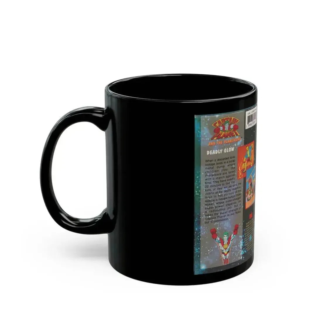 CAPTAIN PLANET AND THE PLANETEERS DEADLY GLOW (VHS COVER) - Black Coffee Mug - Go Mug Yourself