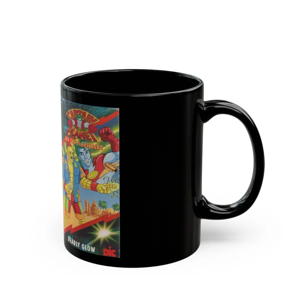 CAPTAIN PLANET AND THE PLANETEERS DEADLY GLOW (VHS COVER) - Black Coffee Mug-Go Mug Yourself