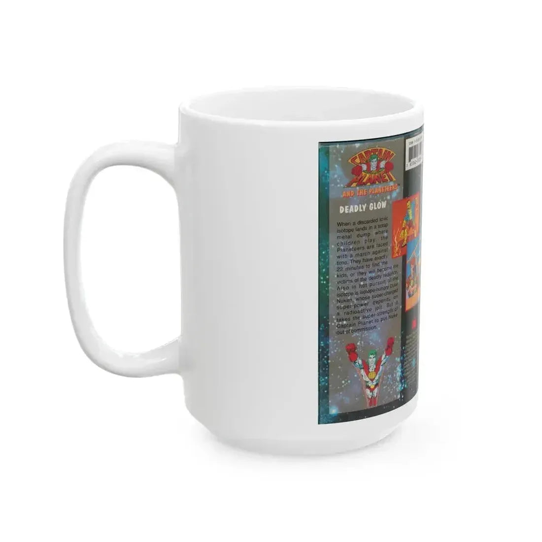CAPTAIN PLANET AND THE PLANETEERS DEADLY GLOW (VHS COVER) - White Coffee Mug - Go Mug Yourself
