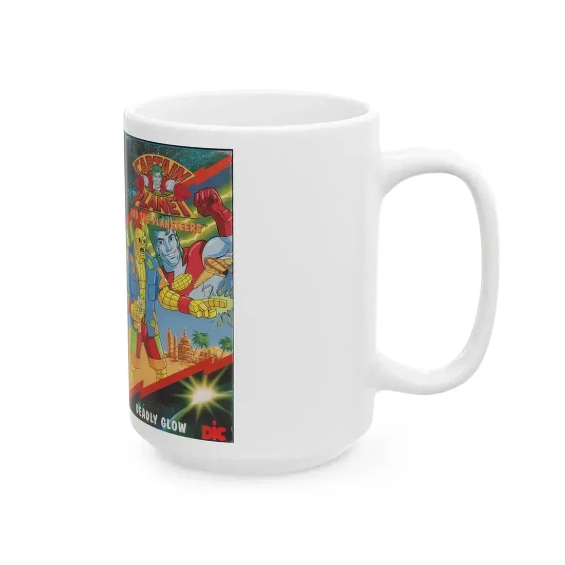 CAPTAIN PLANET AND THE PLANETEERS DEADLY GLOW (VHS COVER) - White Coffee Mug - Go Mug Yourself