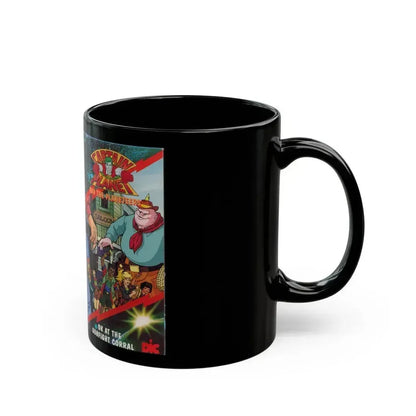 CAPTAIN PLANET AND THE PLANETEERS OK AT THE GUNFIGHT CORRAL (VHS COVER) - Black Coffee Mug - Go Mug Yourself