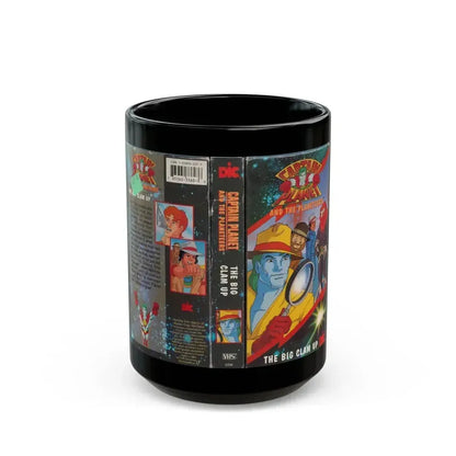 CAPTAIN PLANET AND THE PLANETEERS THE BIG CLAM UP (VHS COVER) - Black Coffee Mug 15oz - Go Mug Yourself