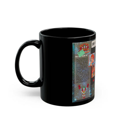 CAPTAIN PLANET AND THE PLANETEERS THE BIG CLAM UP (VHS COVER) - Black Coffee Mug-Go Mug Yourself